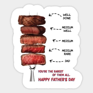 Dad You're The Rarest Of Them All Happy Father's Day Sticker